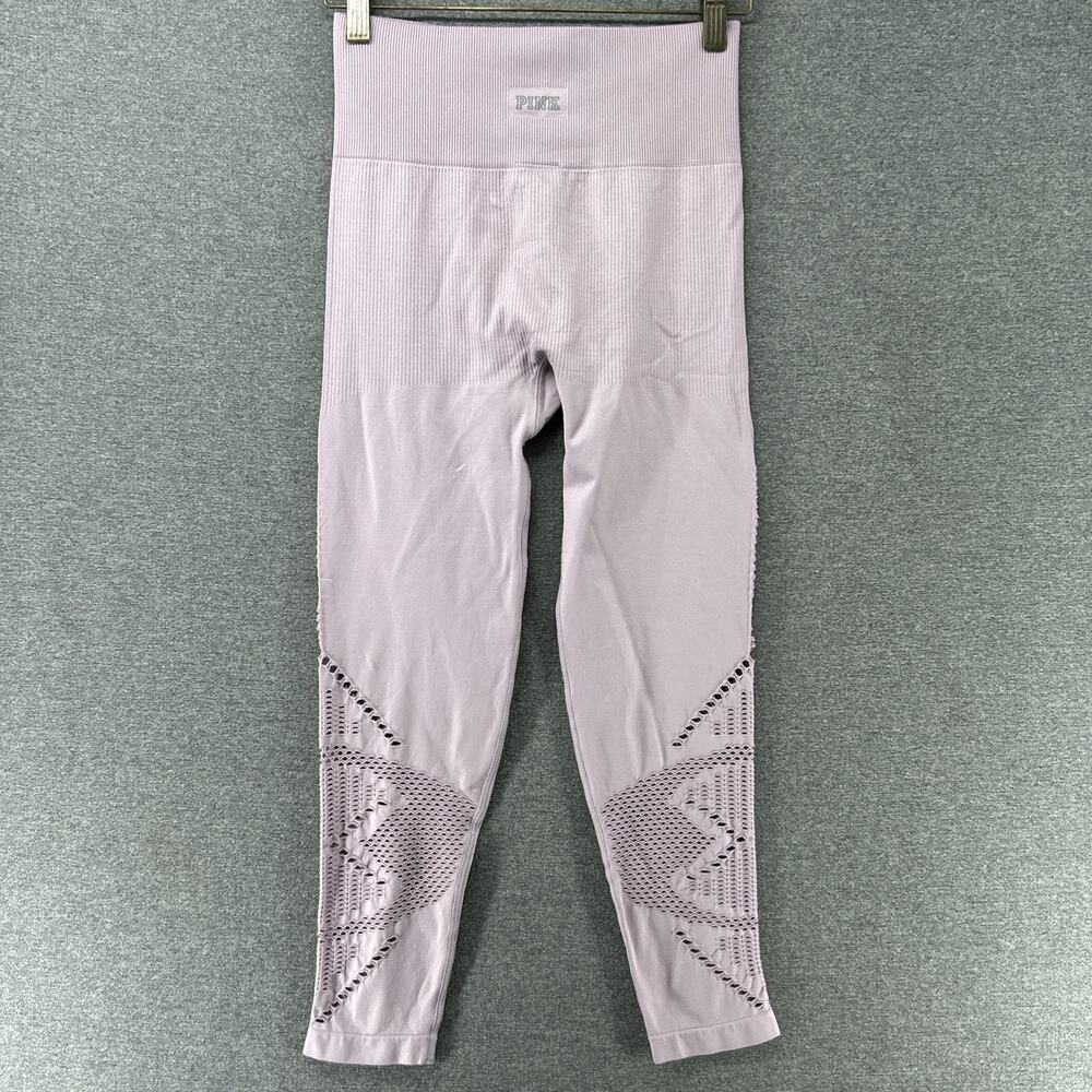 PINK Victorias Secret Cool and Comfy Leggings Womens Small Dusty Pink Cutout